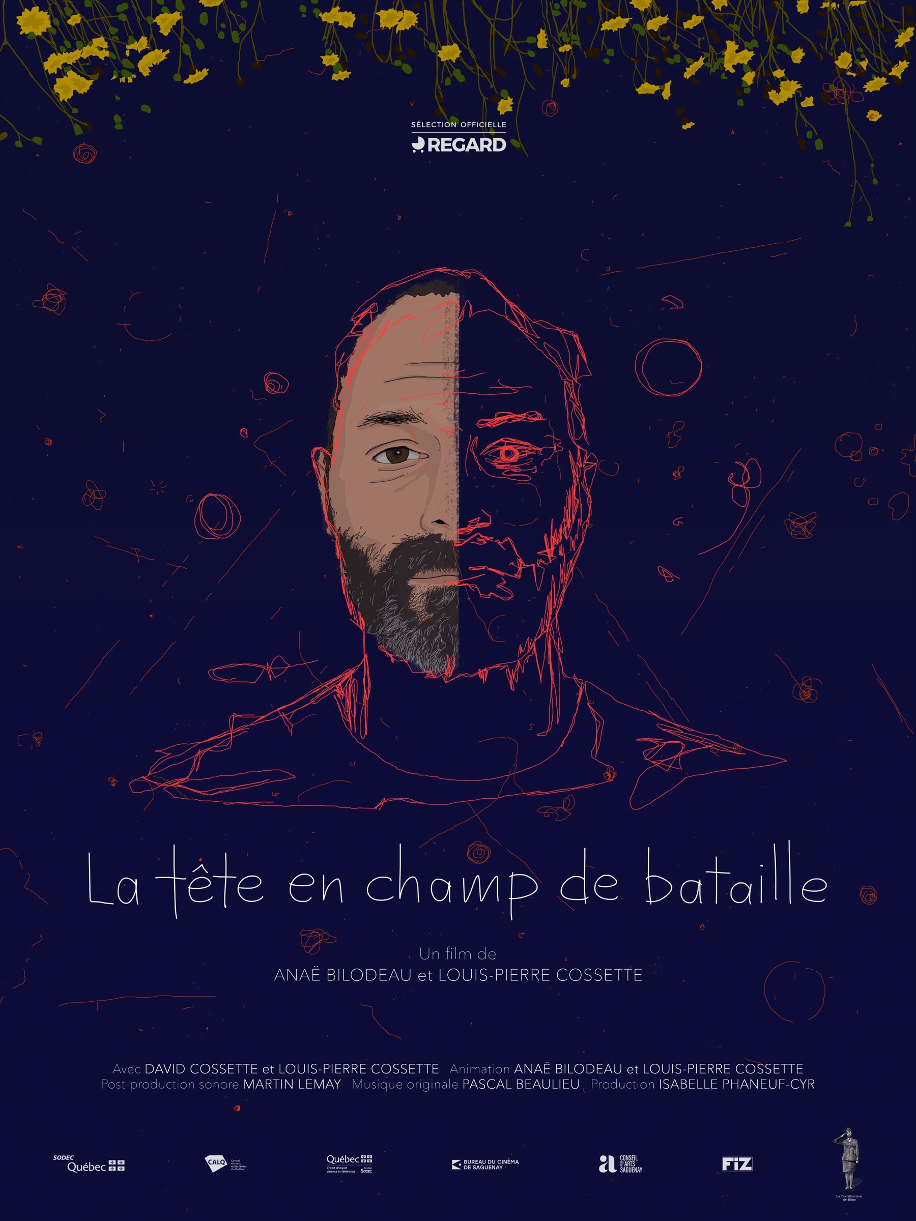 Affiche du film La tête en champs de bataille